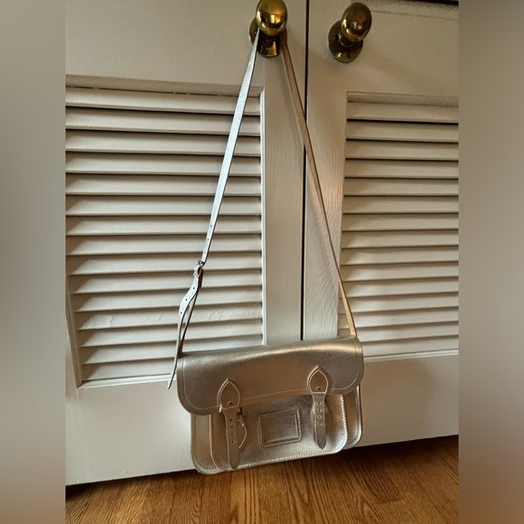 Cambridge Satchel Company silver metallic satchel. - Picture 6 of 15